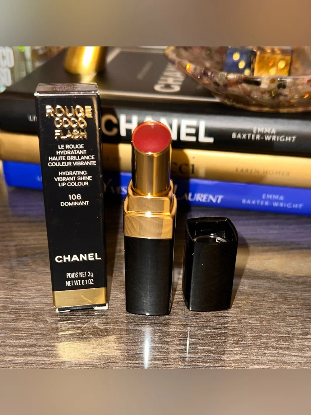 CHANEL ROUGE COCO FLASH Hydrating Vibrant Shine Lip Colour 106 Dominant $53